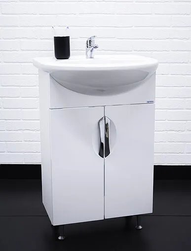 Тумба-умывальник напольная Айсберг Стандарт 55 белый DA2402T+4607152360509