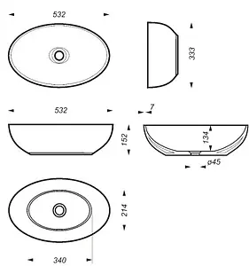 Раковина Sanita Luxe Ringo Slim 53 белый WB.CT/Ringo/53-N.Slim/WHT.G/S1, 2