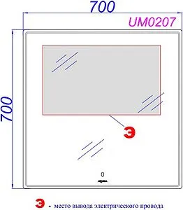 Зеркало с подсветкой Aqwella UM 70 UM0207 Зеркало с подсветкой Aqwella UM 70 UM0207, 2