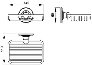 Мыльница Timo Nelson бронза 160023/02 Мыльница Timo Nelson бронза 160023/02, 2