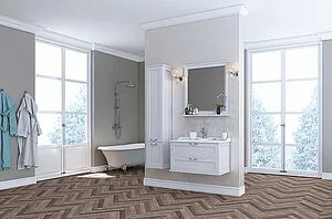 Шкаф-пенал подвесной с бельевой корзиной Aquaton Леон 30 дуб белый 1A186503LBPS0 Шкаф-пенал подвесной с бельевой корзиной Aquaton Леон 30 дуб белый 1A186503LBPS0, 5