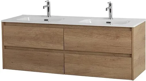 Тумба-умывальник подвесная BelBagno KRAFT 140 Rovere Nebrasca Nature KRAFT-1400-4C-SO-2-RNN+BB1400-2-ETL