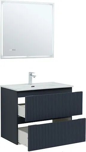 Тумба под умывальник подвесная Aquanet Джейн (Flat) 80 маренго 00335429