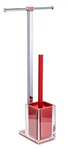 Ёршик для унитаза Fixsen Rainbow красный/хром FX-32-06 Ёршик для унитаза Fixsen Rainbow красный/хром FX-32-06, 1