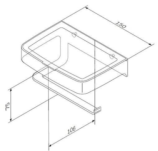 Держатель туалетной бумаги Am.Pm Inspire 2.0 хром A50A341500