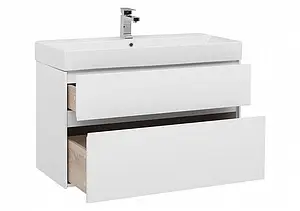 Тумба-умывальник Aquanet Бруклин 100 белый 00203961+00199206 Тумба-умывальник Aquanet Бруклин 100 белый 00203961+00199206, 4