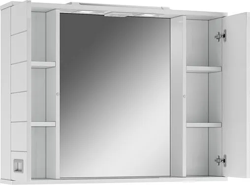 Шкаф-зеркало Домино Cube 90 белый DC5012HZ