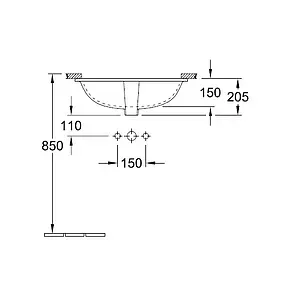 Раковина Villeroy&Boch O'Novo 58 белый 41625001, 2
