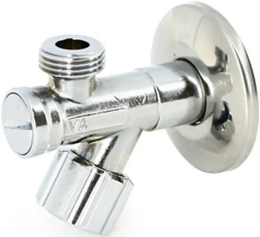 Вентиль регулирующий угловой с фильтром ½"н x ½"н хром Uni-fitt 185F2000