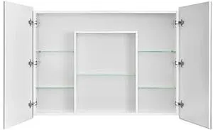 Шкаф-зеркало Aquaton Лондри 100 белый глянец 1A267302LH010, 3