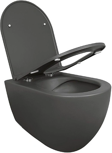 Унитаз подвесной безободковый ISVEA Infinity антрацит 10NF02001SV-2C