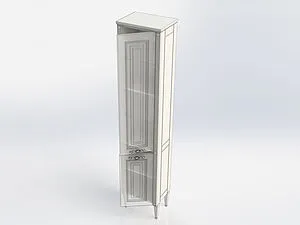 Шкаф-пенал напольный Aquanet Паола белый/серебро 181770 Шкаф-пенал напольный Aquanet Паола белый/серебро 181770, 4