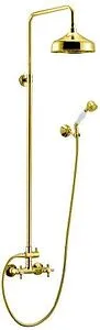 Душевая система со смесителем для душа Cezares Retro золото/белый RETRO-C-CD-03 Душевая система со смесителем для душа Cezares Retro золото/белый RETRO-C-CD-03, 1