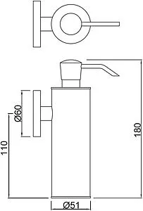 Дозатор для жидкого мыла Jaquar Continental чёрный матовый ACN-BLM-1137N, 2