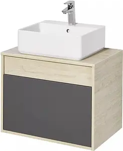 Тумба-умывальник подвесная Aquaton Лофт Урбан 65 графит/орегон 1A2540K1LQX60, 1