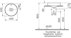Раковина VitrA Metropole 40 белый глянцевый 7532B003-0673 Раковина VitrA Metropole 40 белый глянцевый 7532B003-0673, 2