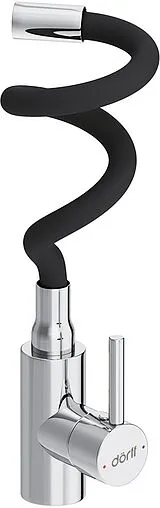 Смеситель для кухни с гибким изливом Dorff Logic хром/чёрный D3007622 Смеситель для кухни с гибким изливом Dorff Logic хром/чёрный D3007622