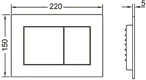 Инсталляция для подвесного унитаза Set 4 в 1 TECEbase K440417 с кнопкой белый матовый, 4