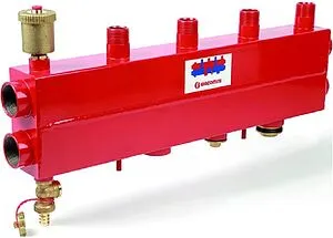 Коллектор распределительный 2 контура 1¼"в x 1"н Giacomini R586SEY02 Коллектор распределительный 2 контура 1¼"в x 1"н Giacomini R586SEY02, 3