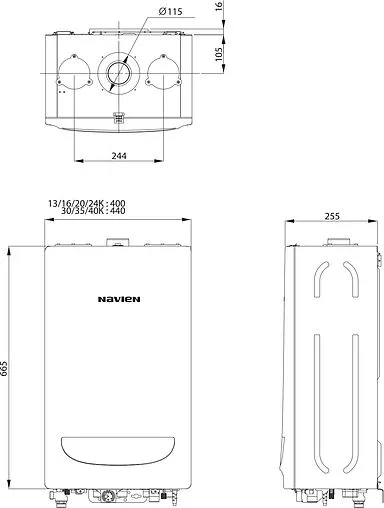 Настенный газовый котел двухконтурный турбированный 20кВт Navien Deluxe Comfort Plus 20K Coaxial PNGB3520020L001 Настенный газовый котел двухконтурный турбированный 20кВт Navien Deluxe Comfort Plus 20K Coaxial PNGB3520020L001