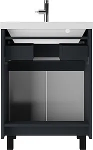 Тумба-умывальник напольная Домино Karat 60 дуб вотан/антрацит DK3210T+4627173210164, 5