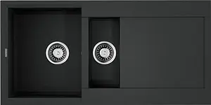 Мойка кухонная Omoikiri Sakaime 100-2-BL черный 4993892, 1