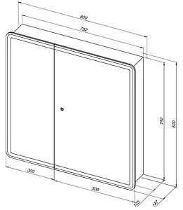 Шкаф-зеркало Aquanet Оптима 80 белый 00311862, 2