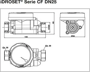 Балансировочный клапан 1"нг х 1"нг Kvs 4.4 Watts iDROSET CF DN25 10082643 Балансировочный клапан 1"нг х 1"нг Kvs 4.4 Watts iDROSET CF DN25 10082643, 2