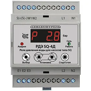 Реле давления воды с выносным датчиком 4-20 мА для насоса типа SQ Extra Акваконтроль РДЭ SQ-4Д-230-95-1/0-10 2604122401, 1