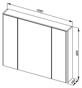 Шкаф-зеркало Aquanet Орлеан 105 белый 00183078 Шкаф-зеркало Aquanet Орлеан 105 белый 00183078, 2