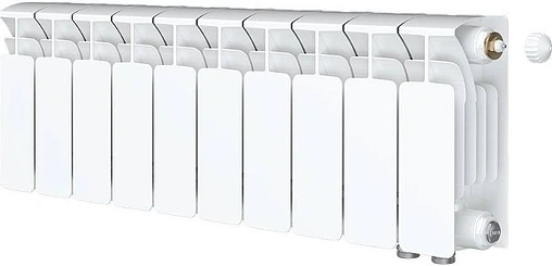 Радиатор биметаллический 10 секций нижнее правое подключение Rifar Base Ventil 200 RBVR20010