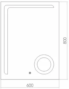 Зеркало с подсветкой Aquanika Cosmo 60 с линзой AQC6080RU26 Зеркало с подсветкой Aquanika Cosmo 60 с линзой AQC6080RU26, 2