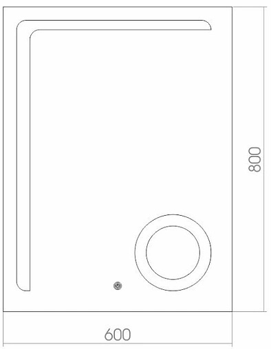 Зеркало с подсветкой Aquanika Cosmo 60 с линзой AQC6080RU26