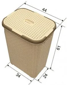 Корзина для белья Aquanet серый VD043G, 2