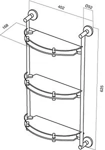 Полка Am.Pm Sense L хром A7537900 Полка Am.Pm Sense L хром A7537900, 2