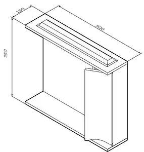 Шкаф-зеркало Am.Pm Like 80 R белый M80MPR0801WG, 2