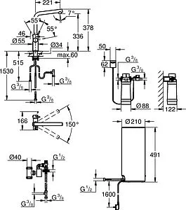Смеситель для кухни с фильтром и встроенным нагревом воды Grohe Red II Duo суперсталь 30325DC1, 2