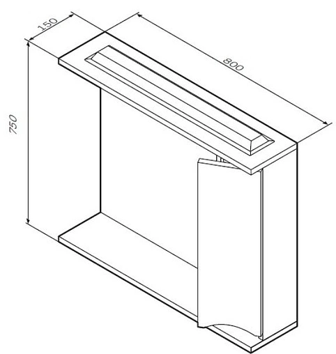 Шкаф-зеркало Am.Pm Like 80 R белый M80MPR0801WG