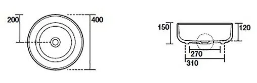 Раковина Kerasan Nolita 40 белый 534401
