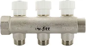 Коллектор регулирующий проходной 3 отвода ¾"в/н x ½"к Uni-fitt 400N3230 Коллектор регулирующий проходной 3 отвода ¾"в/н x ½"к Uni-fitt 400N3230, 4