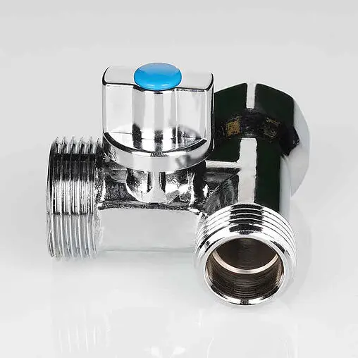 Кран шаровый трехпроходной ½"н x ¾"н x ½"в хром Valtec VT.256.N.04 Кран шаровый трехпроходной ½"н x ¾"н x ½"в хром Valtec VT.256.N.04