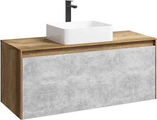 Тумба под умывальник подвесная Aqwella Mobi 120 дуб балтийский MOB0112DB