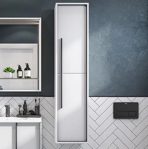 Шкаф-пенал подвесной Aquaton Ривьера 32 белый матовый 1A239203RVX20