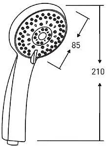 Лейка ручного душа Osgard Amant хром 09003 Лейка ручного душа Osgard Amant хром 09003, 2