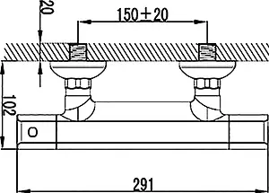Термостат для душа SMARTsant Термофло хром SM094004AA, 2