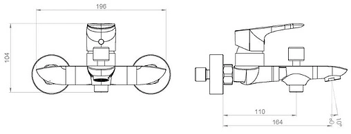 Смеситель для ванны Damixa Palace Grand хром 461000000 Смеситель для ванны Damixa Palace Grand хром 461000000