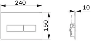 Клавиша смыва для унитаза Am.Pm ErgoFit М I110301 белый глянцевый Клавиша смыва для унитаза Am.Pm ErgoFit М I110301 белый глянцевый, 2