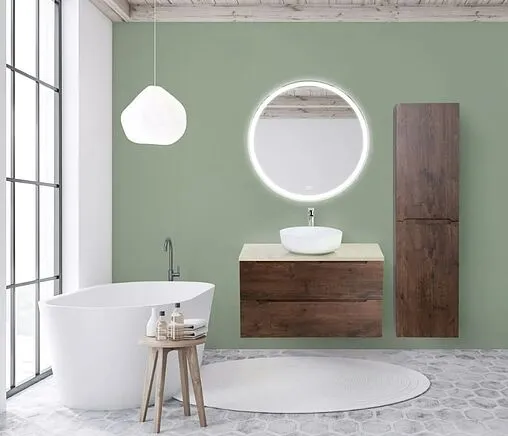 Тумба-умывальник подвесная BelBagno ETNA 100 Rovere Moro ETNA-1000-2C-SO-RW-P+