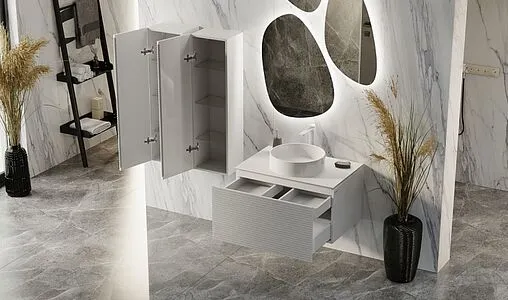 Тумба под умывальник подвесная Jorno Stone 80 белый Stn.01.80/P/W/JR Тумба под умывальник подвесная Jorno Stone 80 белый Stn.01.80/P/W/JR