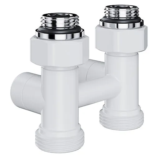 Узел нижнего подключения радиатора прямой ¾"ек x ¾"ек (½"н) Royal Thermo Design белый RANDP11234WH Узел нижнего подключения радиатора прямой ¾"ек x ¾"ек (½"н) Royal Thermo Design белый RANDP11234WH